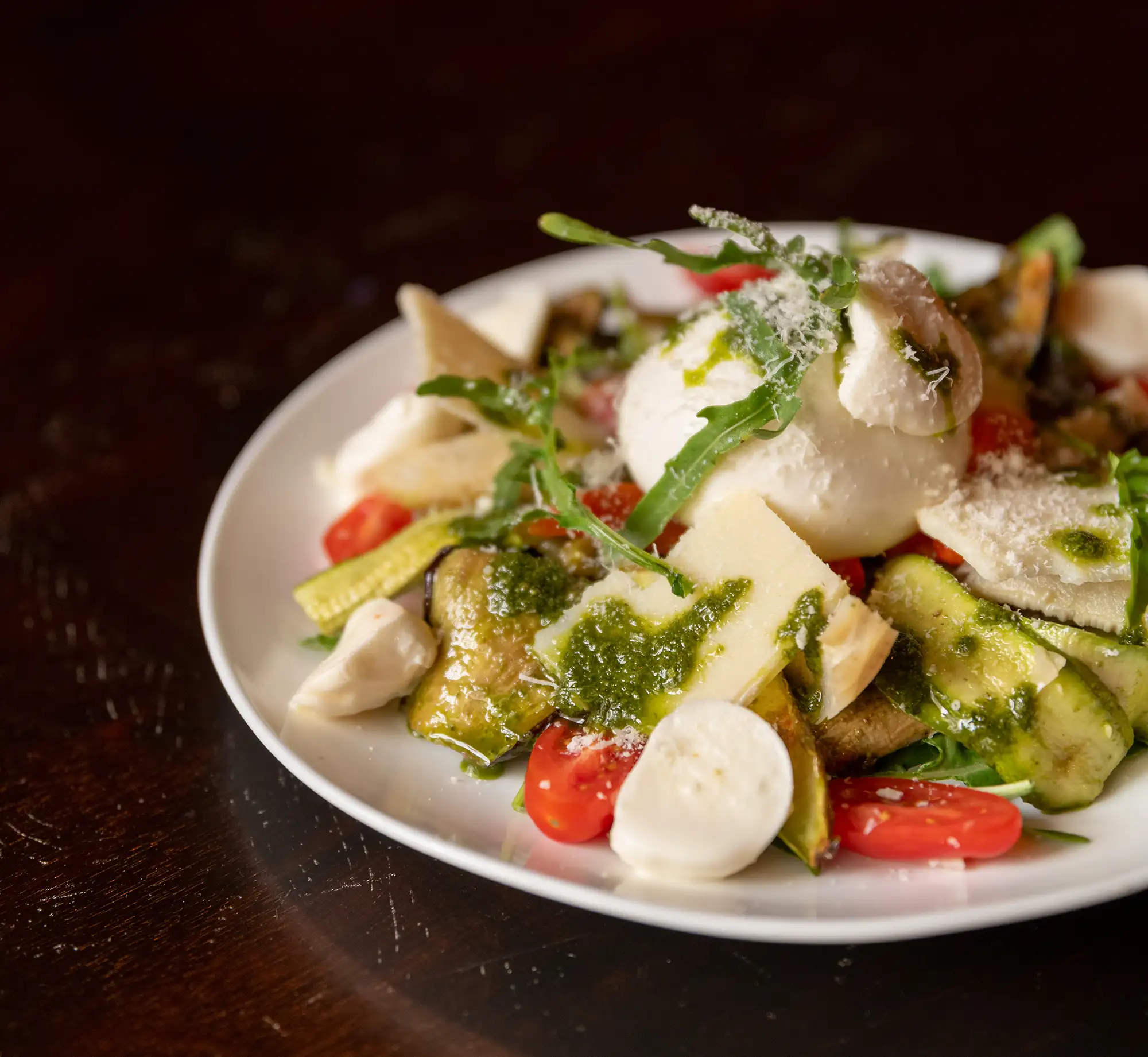 Burratina et légumes grillées